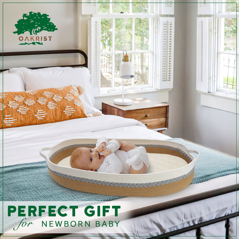 Moses Basket for Babies with thick Foam Pad