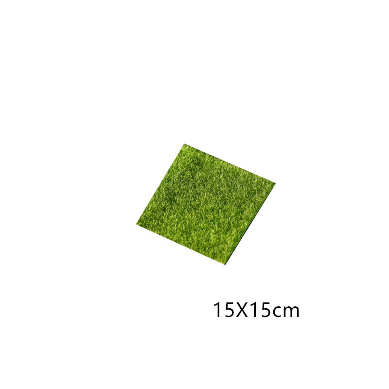 1PC 15*15 Green Micro Landscape Green Grass